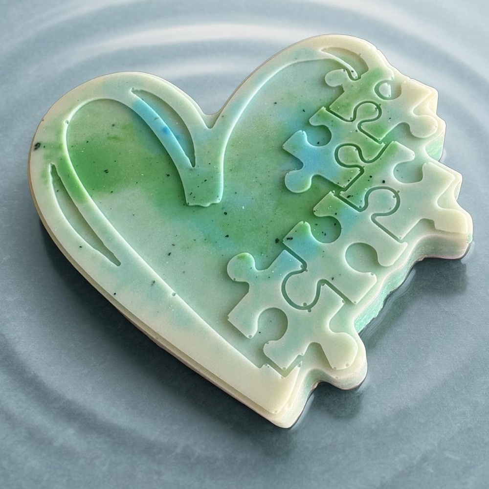 Vanilla sugar Soap autism awareness 5x5in 10oz shea butter based